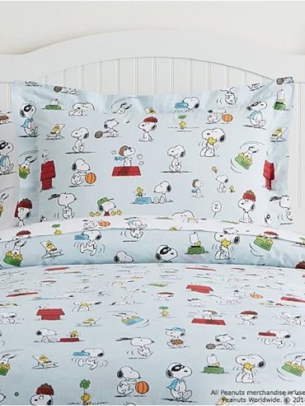 Pottery Barn Kids -Peanuts Snoopy Printed Cotton Full Duvet Cover